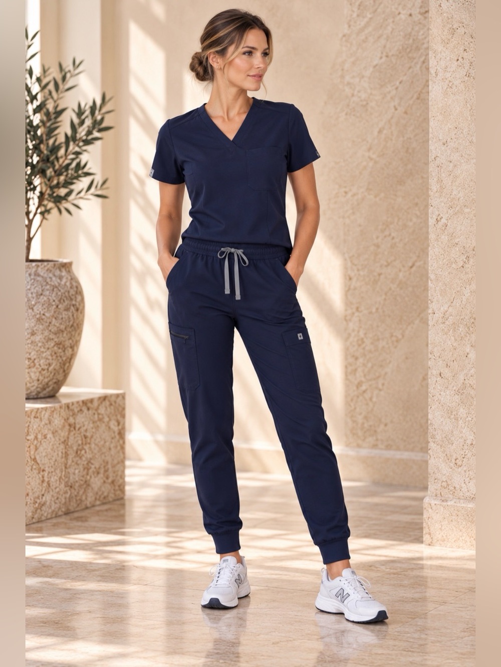 FIGS Zamora Jogger Scrub Pants Navy S Technical Collection W18SW2005